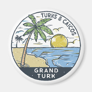 Grand Turk Turks and Caicos Vintage Magnet