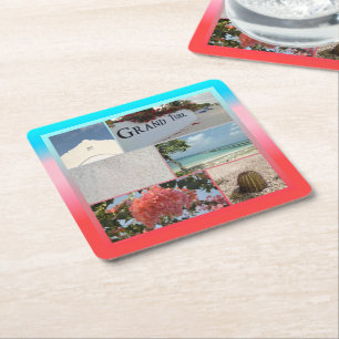 Grand Turks and Caicos Square Paper Coaster