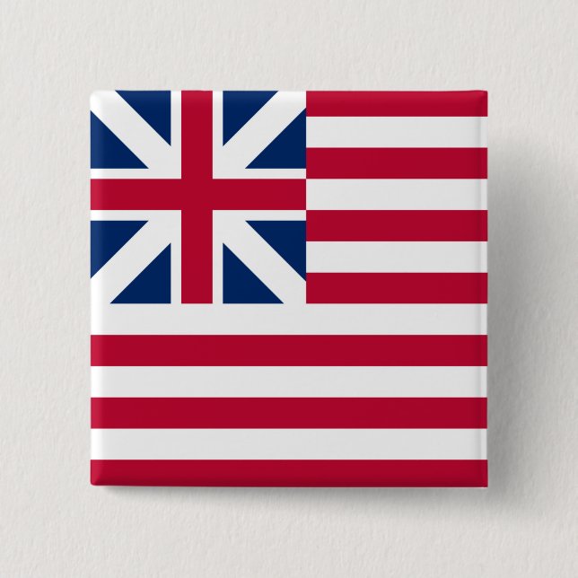 Grand Union, 1st USA Flag of Colonies 15 Cm Square Badge (Front)