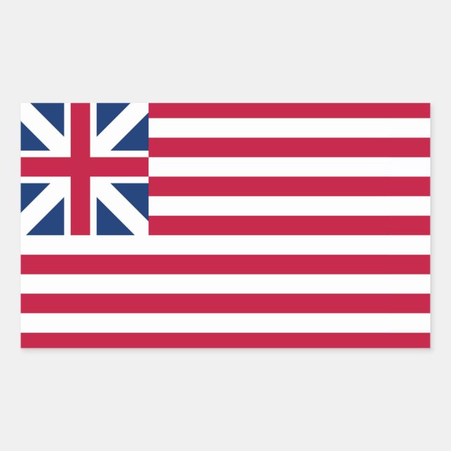Grand Union, 1st USA Flag of Colonies Rectangular Sticker (Front)