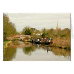 Grand Union Canal Narrowboat Scene at Braunston.