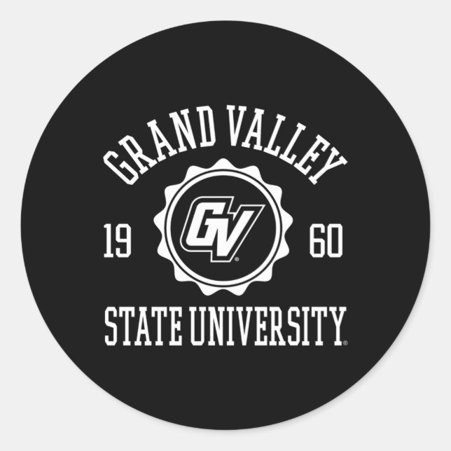 Grand Valley State Lakers Stamp Classic Round Sticker (Front)