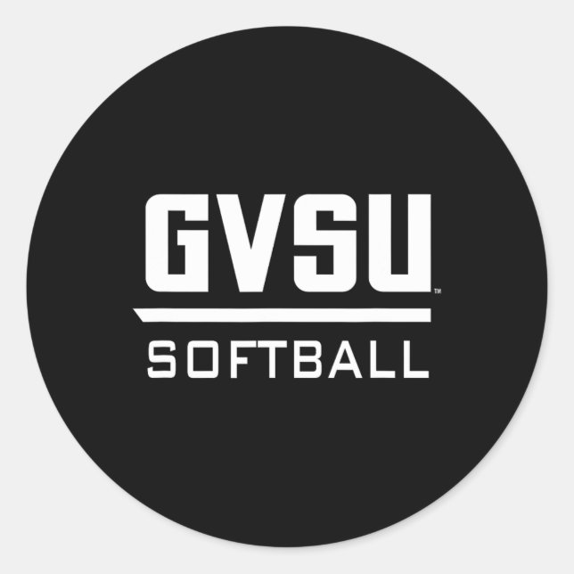 Grand Valley State University Gvsu Softll Apparel  Classic Round Sticker (Front)