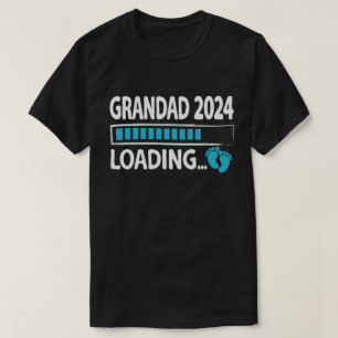 Grandad 2024 Loading New Grandfather Grandpa to be T-Shirt