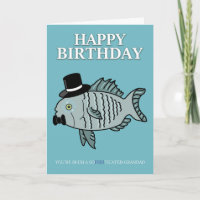Grandad Birthday Fish Pun Joke Card