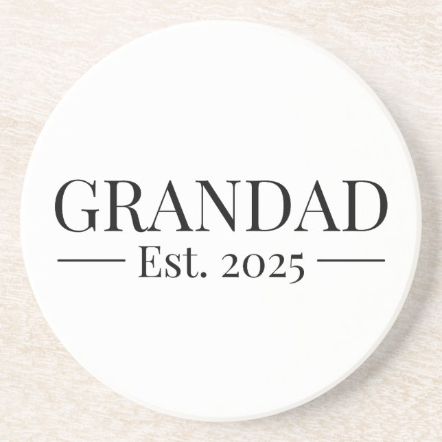 Grandad Established 2025 Coaster (Front)
