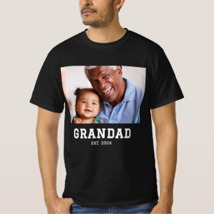Grandad Established Bold Photo T-Shirt
