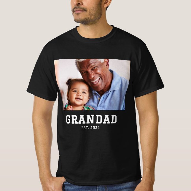 Grandad Established Bold Photo T-Shirt (Front)