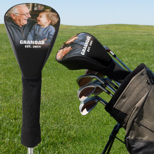 Grandad Established First Time Grandpa Photo Golf Head Cover