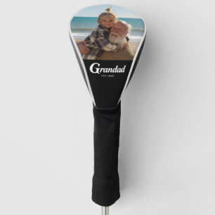 Grandad Established Fun Bold Photo Golf Head Cover