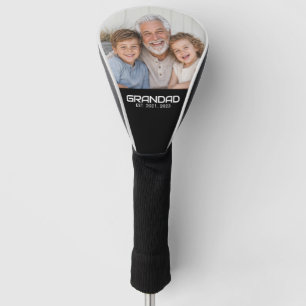 Grandad Established Modern Bold Photo Golf Head Cover