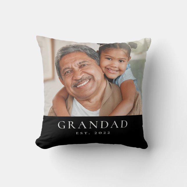 Grandad Established Modern Photo Cushion (Front)