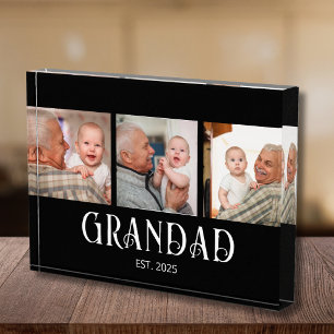 Grandad Established Modern Script 3 Photo Block