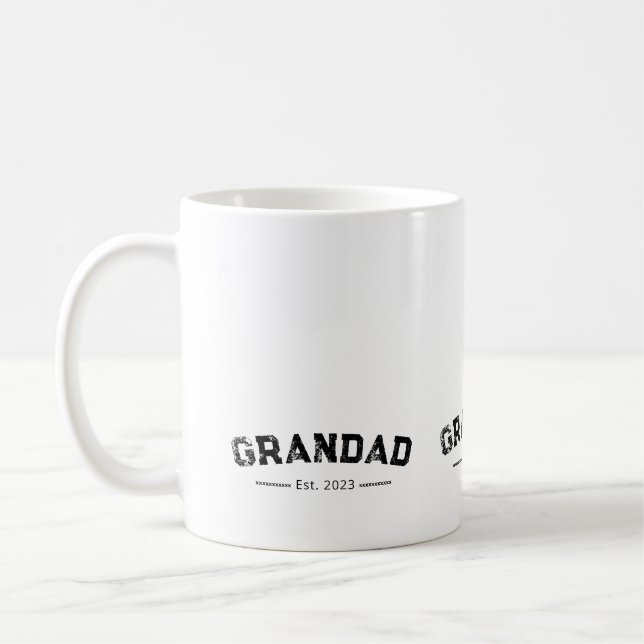 Grandad Established New Grandad Gift Coffee Mug (Left)