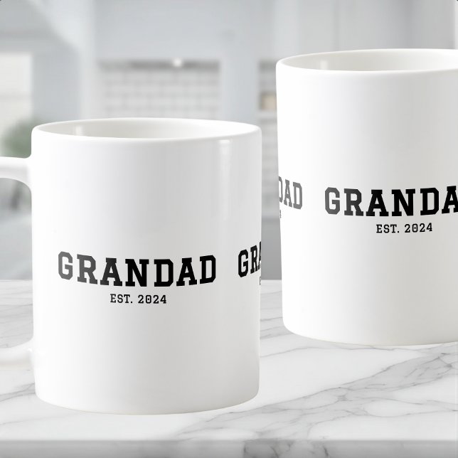 Grandad Established New Grandad Gift Coffee Mug (Creator Uploaded)
