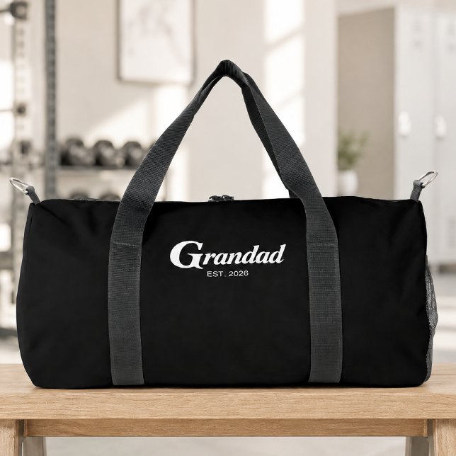 Grandad Established New Grandfather Gift Duffle Bag (Creator Uploaded)