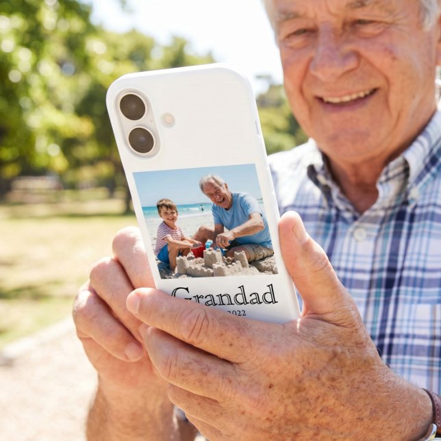 Grandad Established Photo Black Bold Minimal Case-Mate iPhone Case (Creator Uploaded)