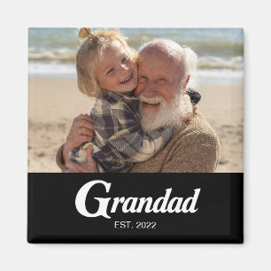 Grandad Established Photo Grandfather's Day Magnet