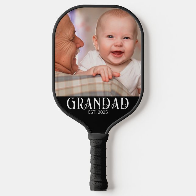Grandad Established Photo  Pickleball Paddle (Front)