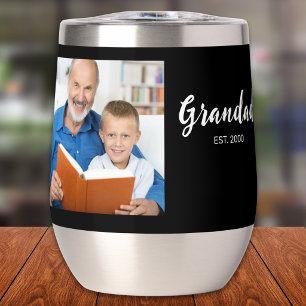Grandad Established Script Photo Black
