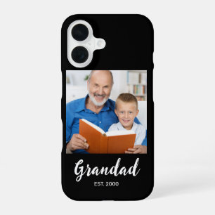 Grandad Established Script Photo Black Case-Mate iPhone 16 Case
