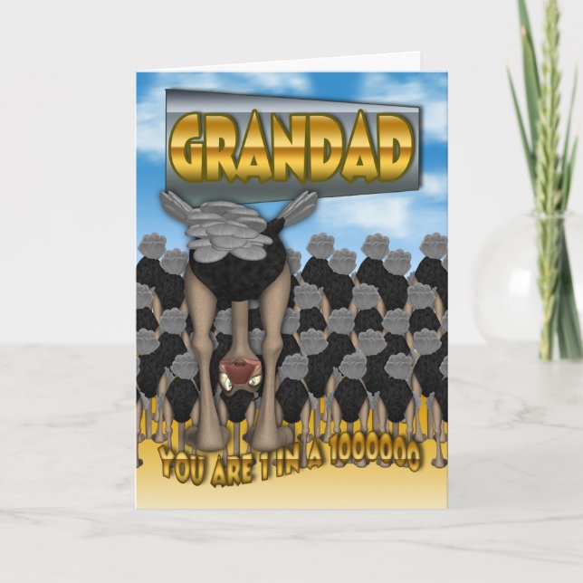 Grandad Father's Day Card - You Are 1 In a 1000000 (Front)