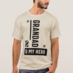 Grandad is My Hero Gift for Grandpa Fathers Day T-Shirt
