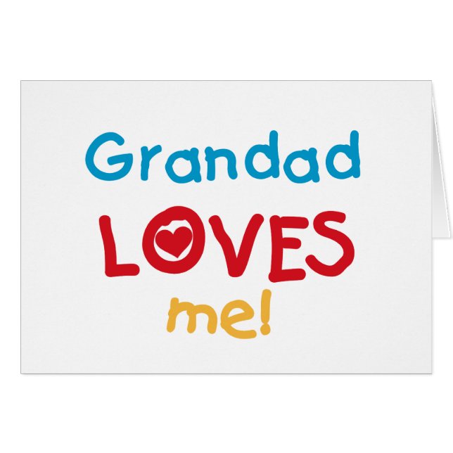 Grandad Loves Me T-shirts and Gifts (Front Horizontal)