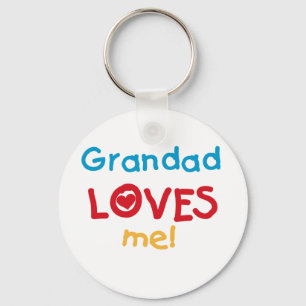 Grandad Loves Me T-shirts and Gifts Key Ring
