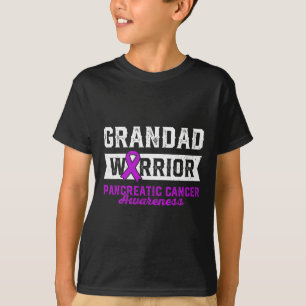 Grandad Of A Warrior Pancreatic Purple Ribbon Supp T-Shirt