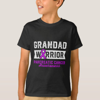 Grandad Of A Warrior Pancreatic Purple Ribbon Supp T-Shirt