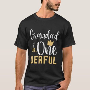 Grandad Of Mr Onederful 1St First One-Derful Poppy T-Shirt