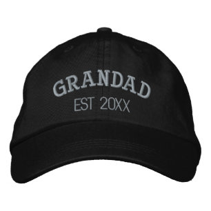 Grandad Personalised Grandfather Gift Custom Text Embroidered Hat