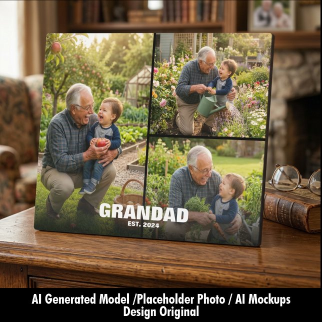 Grandad Photo Collage Memory Gift Plaque (Grandad Photo Collage Memory Gift Plaque)