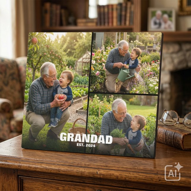 Grandad Photo Collage Memory Gift Plaque (Grandad Photo Collage Memory Gift Plaque)