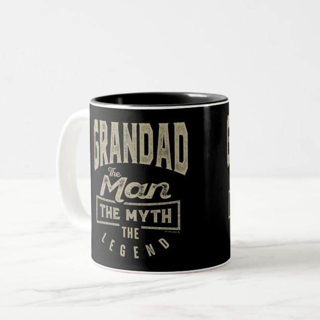 Grandad The Legend Two-Tone Coffee Mug (Front Left)