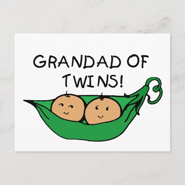 Grandad Twin Pod Postcard (Front)