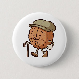 Grandad Walnut 6 Cm Round Badge