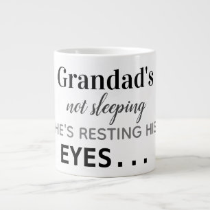 Grandad's not sleeping... large coffee mug