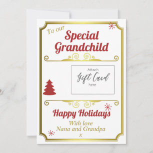 Grandchild Christmas Holiday Gift Card Holder