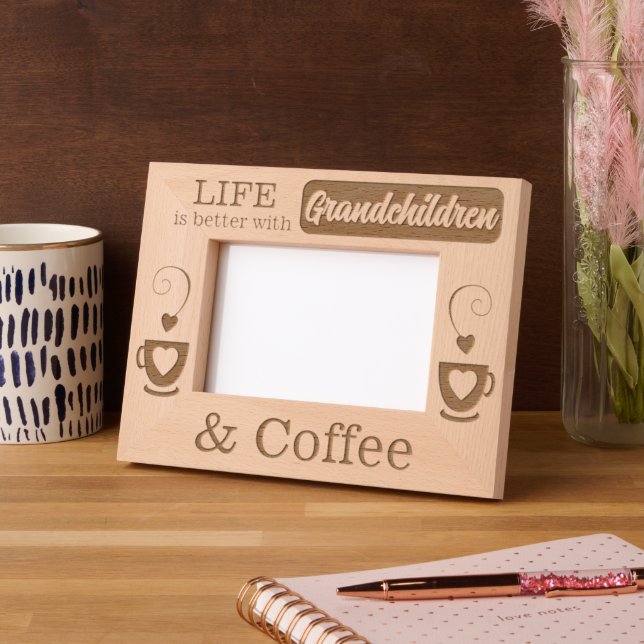 Grandchildren and coffee etched frames (Left)