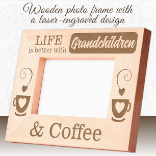 Grandchildren and coffee etched frames
