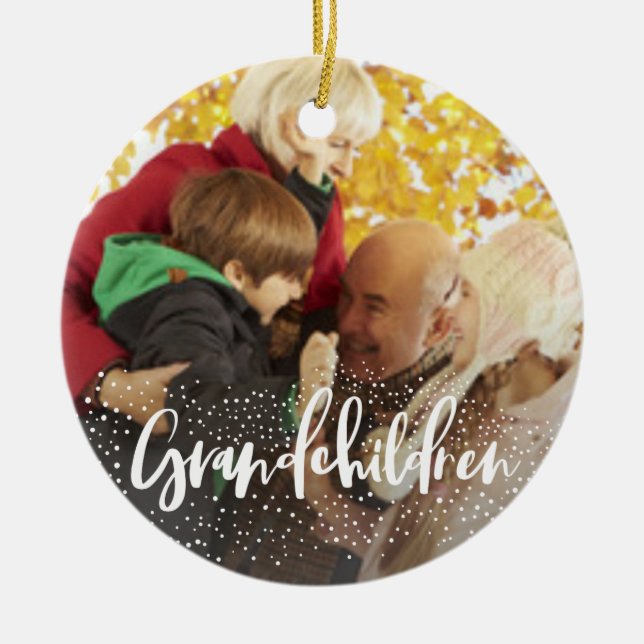 GRANDCHILDREN CERAMIC TREE DECORATION (Front)