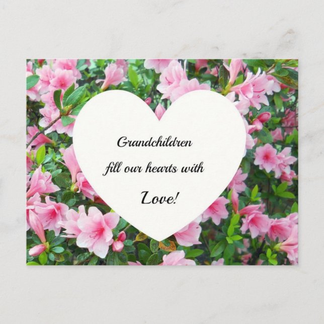 Grandchildren fill our hearts with love. postcard (Front)