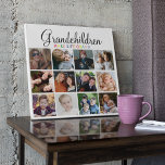 Grandchildren Make Life Grand | Photo Collage Plaque<br><div class="desc">Unique grandkids 12 photo collage plaque makes the perfect gift for any grandparent,  featuring text that reads 'GRANDCHILDREN MAKE THE WORLD GRAND'. The font styles,  sizes and background colour can be changed by clicking on the customise further link after personalising.</div>