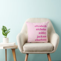 Grandchildren Names Hot Pink Modern Trendy Gift