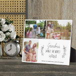 Grandchildren photo collage grandma  plaque<br><div class="desc">Family photo collage with a thoughtful quote keepsake gift for grandma.</div>