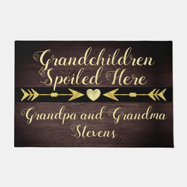 Grandchildren Spoiled Here Doormat (Front)