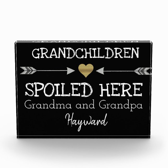 Grandchildren Spoiled Here Photo Block (Front)
