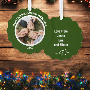 Grandchildren to Grandparents Tree Decoration Card